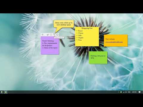 Pin Sticky Notes, Change Appearance and Arranging Desktop Sticky Notes