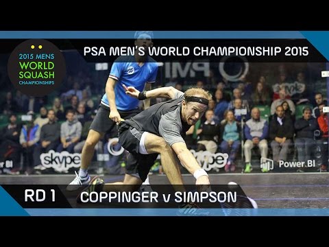 Squash: 2015 Men's PSA World Championship Rd 1 Highlights: Coppinger v Simpson