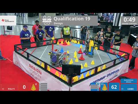 2018 VEXU Design Q19 - POLY1 vs UMBC - 39 to 108