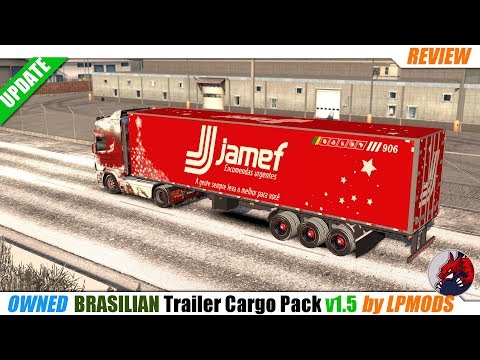 ETS2 (1.33) | "Brazilian Trailer Cargo Pack" v1.5 by LPMODS - review