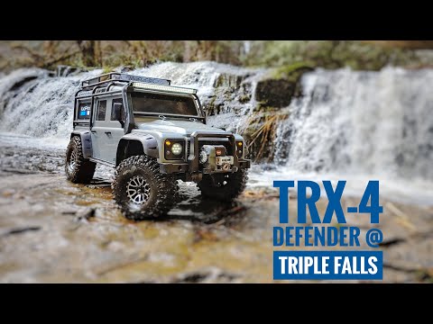 Traxxas TRX-4 Land Rover Defender Epic Waterfall Adventure #rc truck #rccrawler 