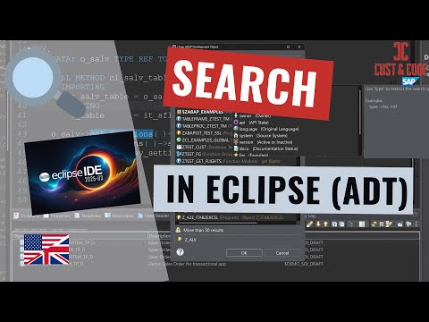 ABAP Search in Eclipse (ADT) - Tutorial for Beginners [english]