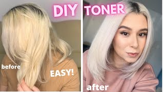 Tone Blonde Hair at Home | DIY hair toner  *GET RID OF BRASSY HAIR*