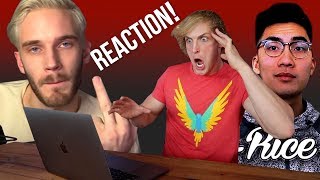 REACTING TO PEWDIEPIE &amp; RICEGUM&#39;S ROASTS ON MY BROTHER!
