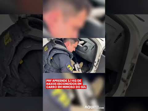 PRF apreende 3,1 kg de haxixe escondidos em carro em Mimoso do Sul