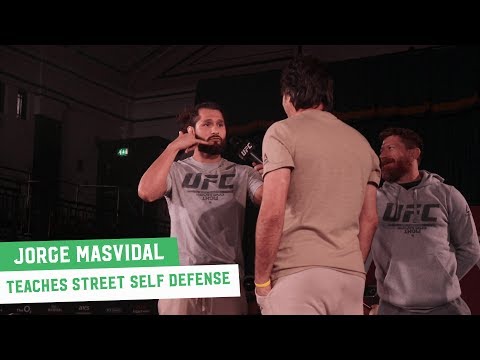 Jorge Masvidal Teaches 'Street Fight Self-Defense Seminar' at UFC London Open Workouts