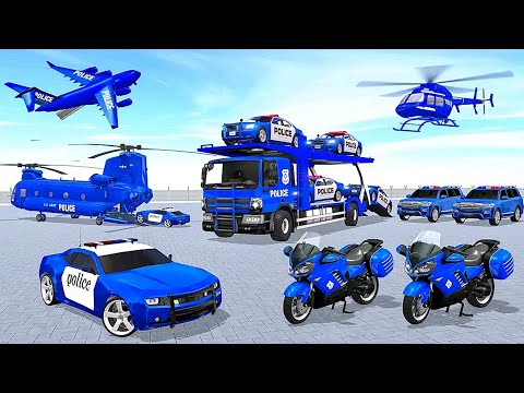 US Police Car Transporter Truck Cargo Ship Game | Android iOS Gameplay