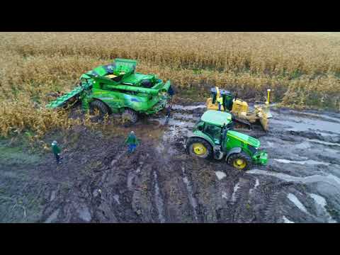 GR Lewandowscy - John Deere S700 Testy [Agro-Sieć] Ciężki zbiór kukurydzy.