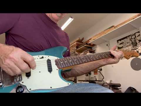Fender Mustang Guitar 1973 - Competition Burgundy (Blue) image 26