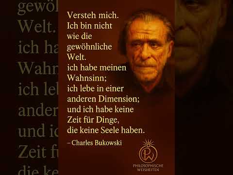 Ich lebe in einer anderen Dimension – Bukowski über das Anderssein #zitate #bukowski #philosophie
