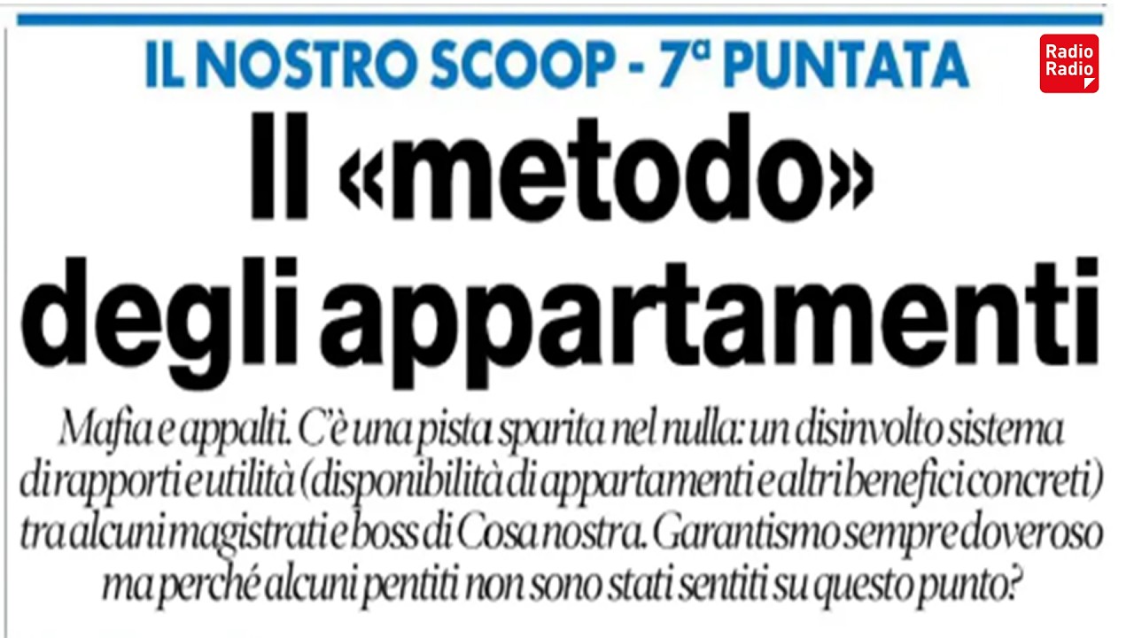 🔴 SCAMBI DI FAVORI FRA ALCUNI MAGISTRATI E COSA NOSTRA: IL METODO "APPARTAMENTI" | #22aprile
