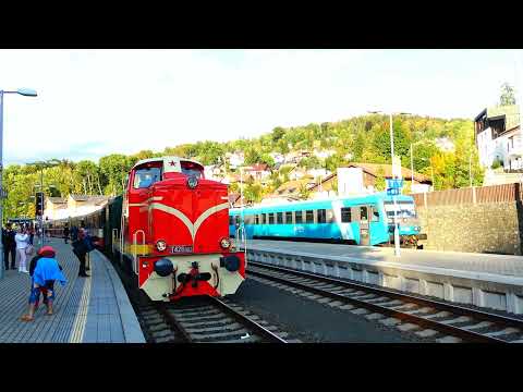 Ozubnicová železnice Tanvald-Kořenov.Gear railway in Czech republic.24.9.2022.