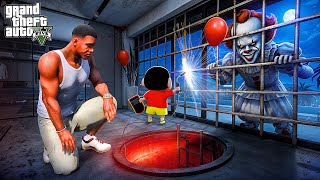 Franklin & Shinchan We Found Pennywise Inside Their House In GTA 5 