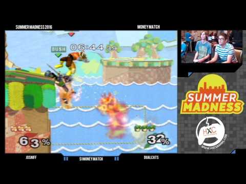 Josniff (Fox) vs Dualcats (Marth) - Melee Money Match - Summer Madness 2016