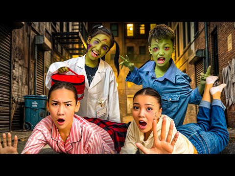 ПОЛИЦИЯ МЕН ДОКТОР ЗОМБИ БОЛЫП КЕЛДІ😱😰🧟(мини фильм🎥;Аруна,Аяулым,Козайым,Аликош,Елжас)