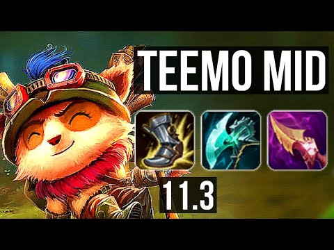 TEEMO vs TWISTED FATE (MID) | Rank 3 Teemo, 6/1/10, 1700+ games, 1.7M mastery | KR Master | v11.3