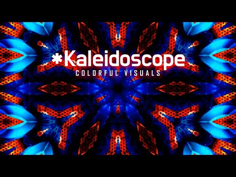 Kaleidoscope "Red & Blue" Loop Abstract Pattern, Visual ASMR, Kaleidoscope Visuals, Abstract Pattern