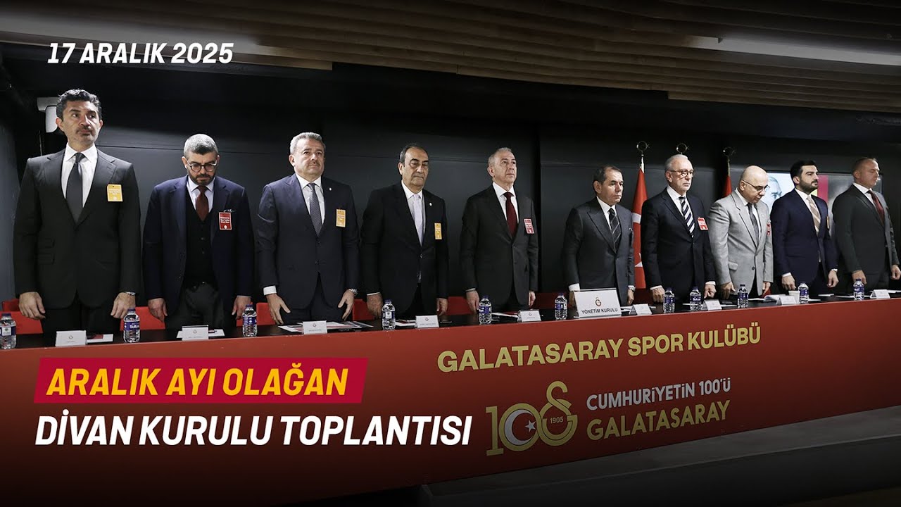 🔴 Galatasaray Spor Kulübü Divan Kurulu Aralık Ayı Olağan Toplantısı