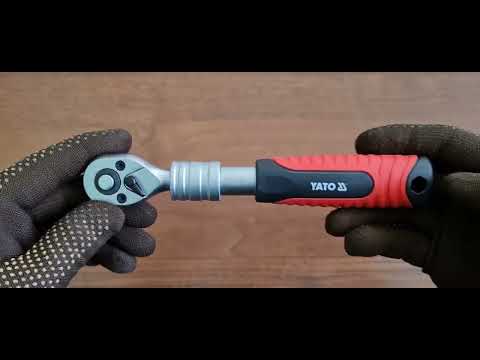 Трещотка квадратная 1/4", телескопическая ручка 150-200 мм, 72 зубца YATO Трещотка квадратная 1/4", телескопическая ручка 150-200 мм, 72 зубца YATO