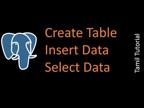 Create Table Insert Data And Select Data Postgresql Tutorial In Tamil Sql