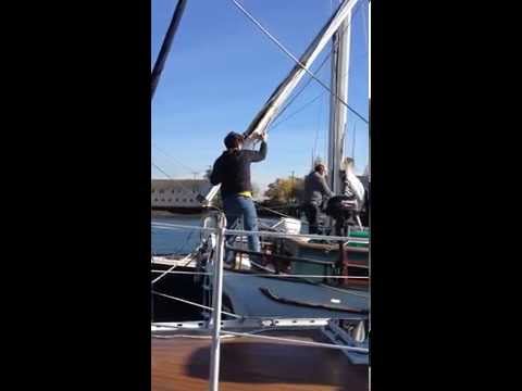 Mizzen Mast Lowering.  Fair Dinkum 2014