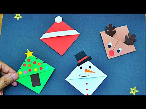 DIY Easy Christmas Corner bookmarks | Christmas crafts | How to make corner bookmarks