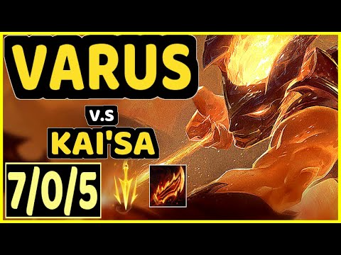 SARKIS (VARUS) vs KAI'SA - 7/0/5 KDA BOTTOM ADC CHALLENGER GAMEPLAY - BR