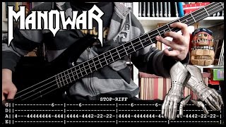 MANOWAR - Gloves of metal 🦾 (bass cover w/Tabs &amp; lyrics)