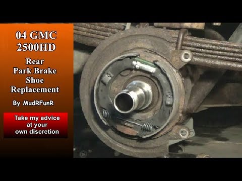 GMC 2500HD Park Brake Shoe Install - The Tricky Part