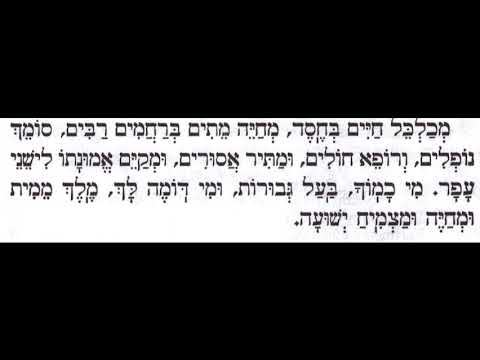 Yom Kippur Musaf 07 - Mechalkel Chayim