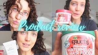 Wavy/curlyHairCare| Product reviews| Garnier Fructis Hair Food| Evo Cool Brown Conditioner|
