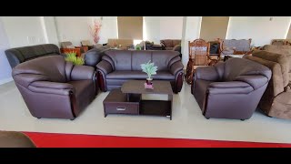 Leather Sofa Set with Price - Srivari Furniture Tirupati | Video No : 40