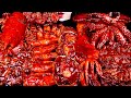 ASMR SPICY SEAFOOD OYSTER LOBSTER SPICY ENOKI MUSHROOM OCTOPUS SQUID 굴 먹방 해물찜 팽이버�