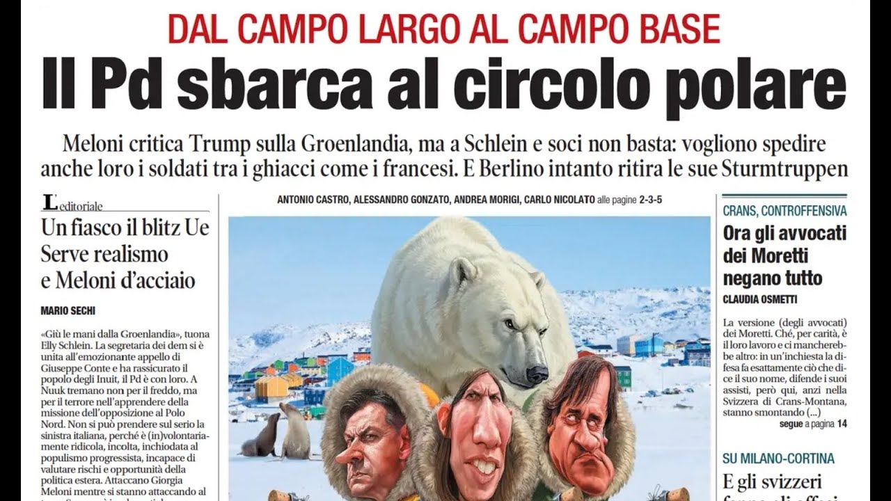 RASSEGNA STAMPA 19 GENNAIO 2026. QUOTIDIANI NAZIONALI ITALIANI  PRIME PAGINE DEI GIORNALI DI OGGI