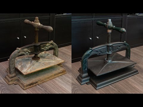Restoration of an old rusty book press