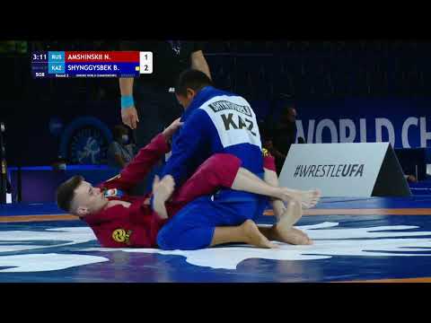 Round 2 Men's GP Gi - 77 kg: N. AMSHINSKII (RUS) v. B. SHYNGGYSBEK (KAZ)