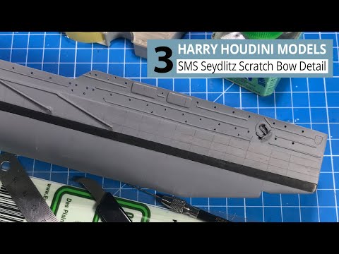 SMS Seydlitz Part 3 Bow Scratch Upgrade and Waterline Trick - Hobby Boss 1/350 kit