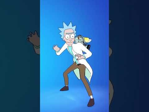 CAT FLIP - RICK SANCHEZ SKIN Showcase Fortnite Dances Emotes! (Fortnite x RICK AND MORTY) #Shorts