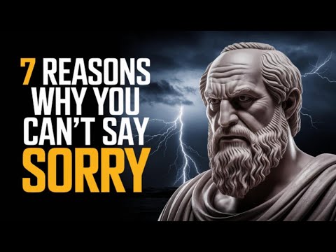 Why Apologizing Is So Hard | How To Apologize Effectively | Stoic mindset
