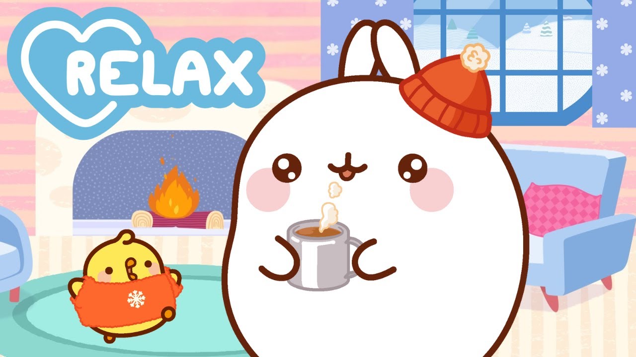Hot Chocolate & Cozy Vibes ☕❄️ Molang’s Perfect Winter Afternoon
