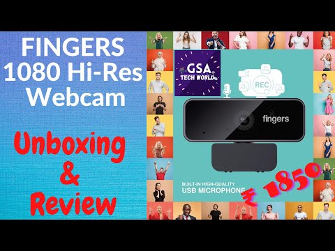 FINGERS 1080 Hi Res Webcam with 1080p Unboxing & Review