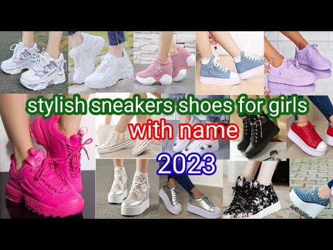 New stylish sneakers for girls 2023#snekers2023 # girls shoes design # fashion Trending
