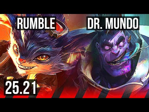 RUMBLE vs DR. MUNDO (TOP) | Legendary, 12/3/7 | KR Master | 25.21
