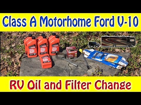 Class A Motorhome Ford V10 Oil and Filter Change.