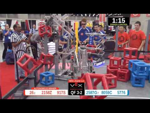 2015 VRC Arts QF3-2 - 26 2158Z 917S vs 2587G 8059C 5776 - 82 to 47 - VEX Worlds 2015 - Arts Divisio