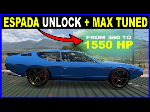 Thumbnail for How to Get and Unlock Lamborghini Espada 400 GT 1973 + Forza Horizon 5 TOP MAX SPEED TUNED by Lamborghini Espada