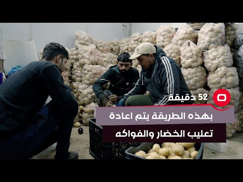 شاهد بالفيديو.. بهذه الطريقة يتم اعادة تعليب الفواكه والخضار المحلي
