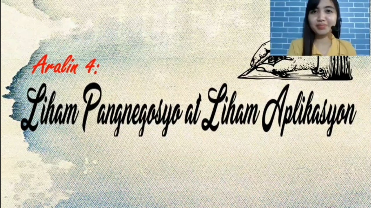 Putar video Aralin 4: Liham Aplikasyon ( Pagsulat sa Piling Larangan - Teknikal) sekarang Aralin 4: Liham Aplikasyon ( Pagsulat sa Piling Larangan - Teknikal)