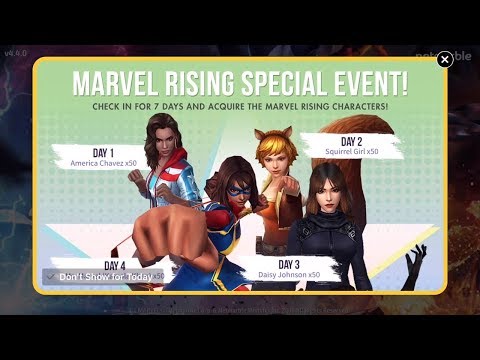 Marvel Future Fight Part 155 - Marvel Rising Login Event + ArachKnight Heroic Quest Round 2