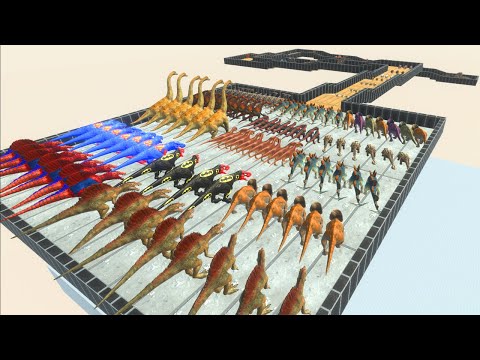 ALL DINOSAUR Death Run - Animal Revolt Battle Simulator